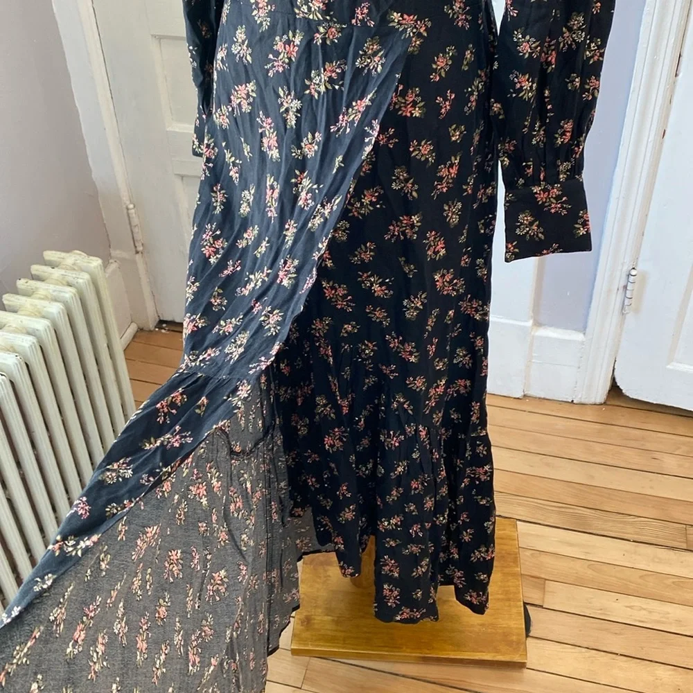 NWT AFRM Gilda Back Cutout Maxi Dress in Noir Bouquet, Size M - Picture 10 of 17